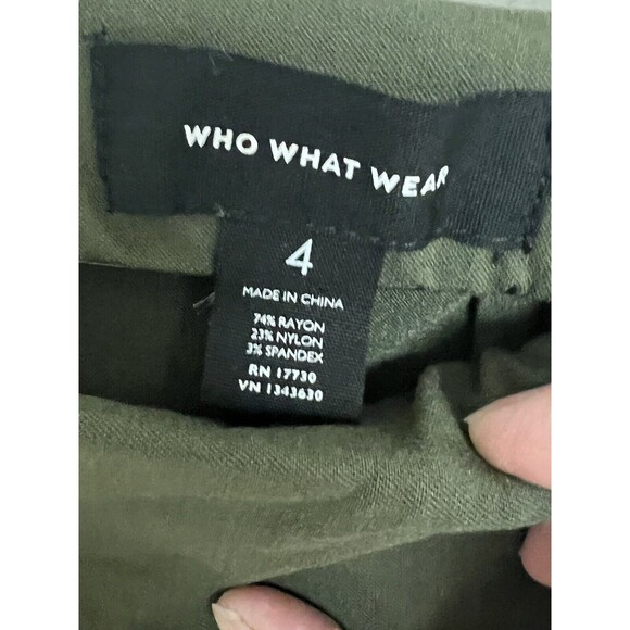 Who What Wear Pants Womens Size 4 Dark Green Skinny Stretch - Picture 4 of 7
